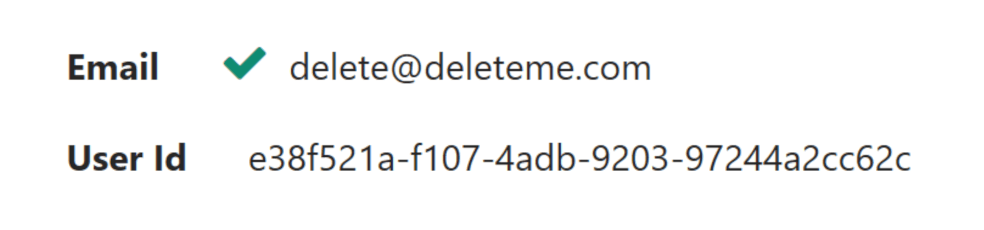 User Info for Terry the Test User.