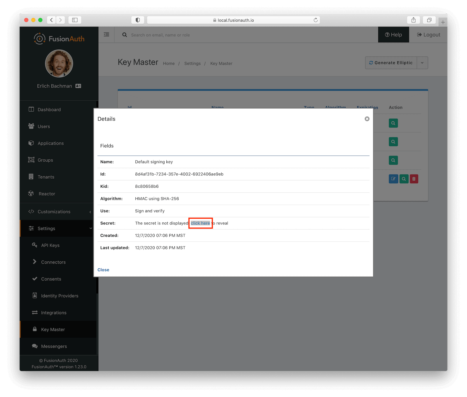 The Edit Tenant page where the issuer field is set..