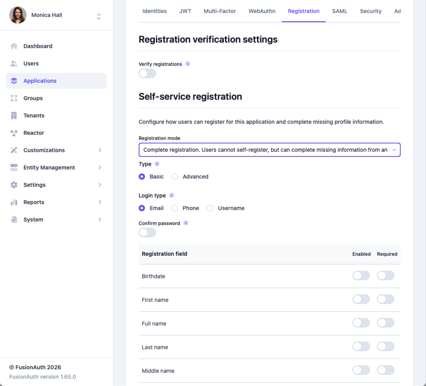 Complete Registration