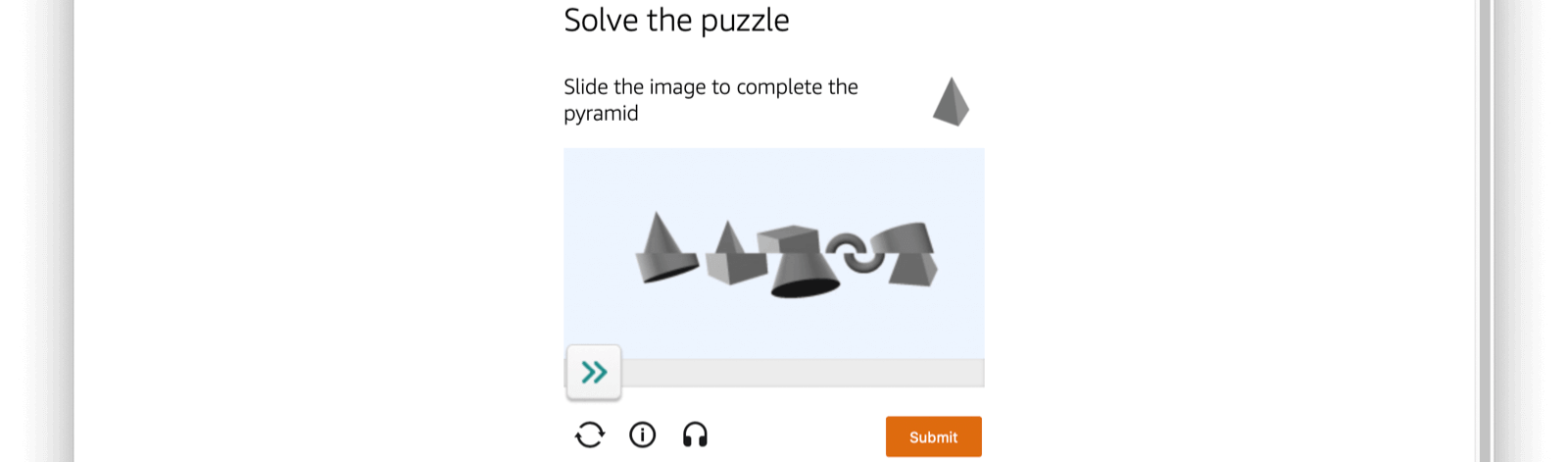 Puzzle CAPTCHA from AWS.