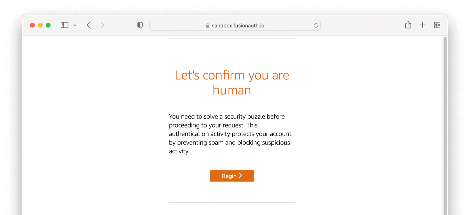 AWS Preamble CAPTCHA.